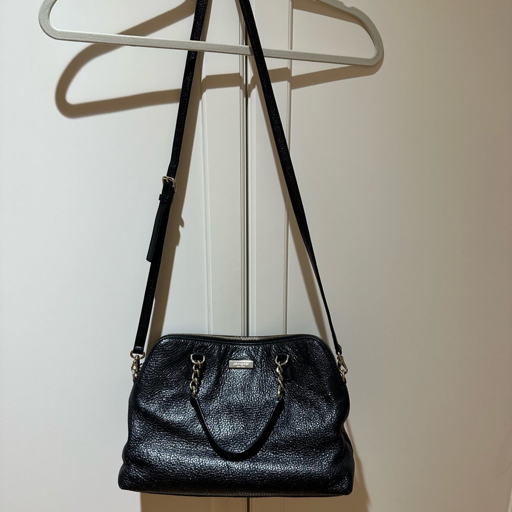 Black Leather Kate spade purse.